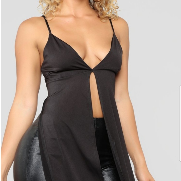 New Gorgeous Black Maxi Wing Tank/Blouse - Picture 2 of 3